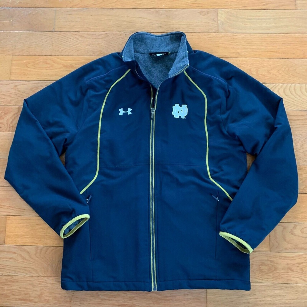 Under Armour Notre Dame Soft Shell Full Zip‎ Lined Jacket Mens S University ND